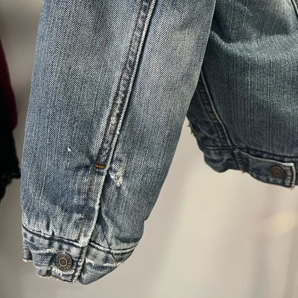 Children’s Place Sherpa Lined‎ Denim Jacket Size Small